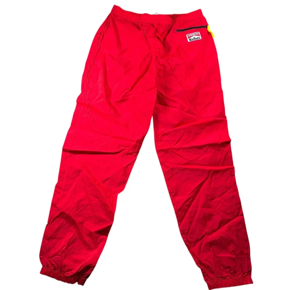 VTG 90s Marlboro Nylon‎ Jogger track pants Red Mens XL essential Streetwear